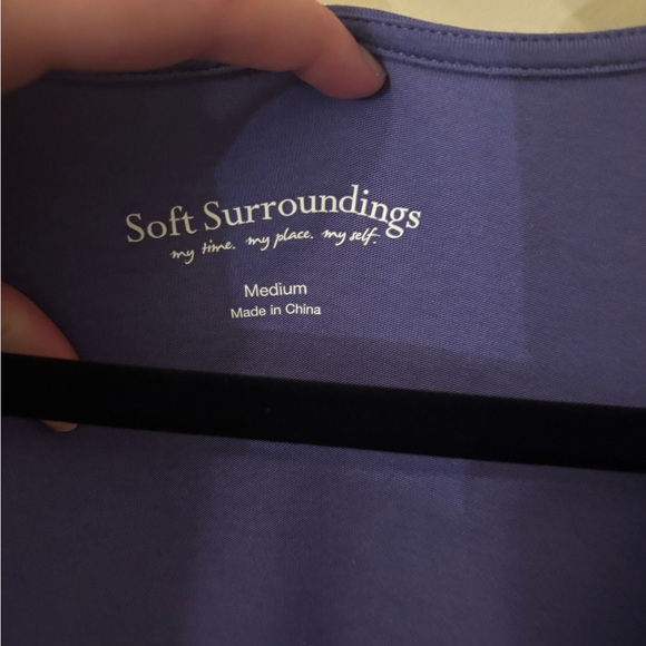 Soft Surroundings Birdsong Purple Dress Size Medium - Modest, Classic, Casual - Picture 4 of 5